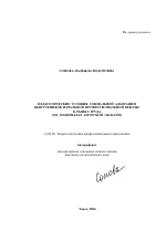 Автореферат по педагогике на тему «Педагогические условия социальной адаптации выпускников начальной профессиональной школы к рынку труда», специальность ВАК РФ 13.00.08 - Теория и методика профессионального образования