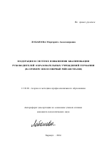 Автореферат по педагогике на тему «Модернизация в системе повышения квалификации руководителей образовательных учреждений Германии», специальность ВАК РФ 13.00.08 - Теория и методика профессионального образования