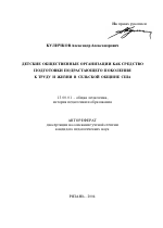 Автореферат по педагогике на тему «Детские общественные организации как средство подготовки подрастающего поколения к труду и жизни в сельской общине США», специальность ВАК РФ 13.00.01 - Общая педагогика, история педагогики и образования