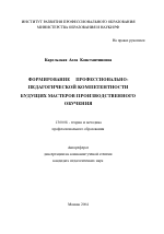 Автореферат по педагогике на тему «Формирование профессионально-педагогической компетентности будущих мастеров производственного обучения», специальность ВАК РФ 13.00.08 - Теория и методика профессионального образования