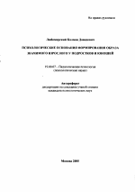 Автореферат по психологии на тему «Психологические основания формирования образа значимого взрослого у подростков и юношей», специальность ВАК РФ 19.00.07 - Педагогическая психология