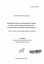 Автореферат по педагогике на тему «Формирование эколого-экономических умений будущих экологов-природопользователей средствами информационных технологий в вузе», специальность ВАК РФ 13.00.08 - Теория и методика профессионального образования