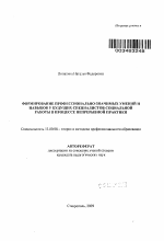 Автореферат по педагогике на тему «Формирование профессионально-значимых умений и навыков у будущих специалистов социальной работы в процессе непрерывной практики», специальность ВАК РФ 13.00.08 - Теория и методика профессионального образования