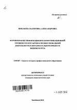 Автореферат по педагогике на тему «Формирование информационно-коммуникационной готовности курсантов к профессиональной деятельности в образовательном процессе военного вуза», специальность ВАК РФ 13.00.08 - Теория и методика профессионального образования