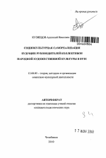 Автореферат по педагогике на тему «Социокультурная самореализация будущих руководителей коллективов народной художественной культуры в вузе», специальность ВАК РФ 13.00.05 - Теория, методика и организация социально-культурной деятельности