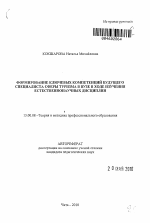 Автореферат по педагогике на тему «Формирование ключевых компетенций будущего специалиста сферы туризма в вузе в ходе изучения естественнонаучных дисциплин», специальность ВАК РФ 13.00.08 - Теория и методика профессионального образования