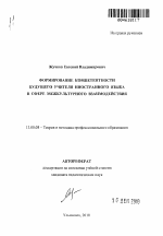 Автореферат по педагогике на тему «Формирование компетентности будущего учителя иностранного языка в сфере межкультурного взаимодействия», специальность ВАК РФ 13.00.08 - Теория и методика профессионального образования