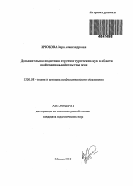 Автореферат по педагогике на тему «Дополнительная подготовка студентов туристского вуза в области профессиональной культуры речи», специальность ВАК РФ 13.00.08 - Теория и методика профессионального образования