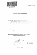 Автореферат по педагогике на тему «Формирование готовности будущего учителя начальных классов к использованию цифровых образовательных ресурсов», специальность ВАК РФ 13.00.08 - Теория и методика профессионального образования