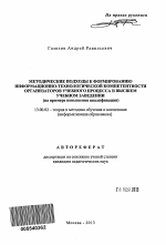 Автореферат по педагогике на тему «Методические подходы к формированию информационно-технологической компетентности организаторов учебного процесса в высшем учебном заведении», специальность ВАК РФ 13.00.02 - Теория и методика обучения и воспитания (по областям и уровням образования)