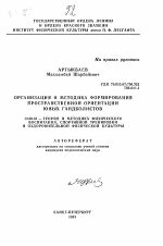 Автореферат по педагогике на тему «Организация и методика формирования пространственной ориентации юных гандболистов», специальность ВАК РФ 13.00.04 - Теория и методика физического воспитания, спортивной тренировки, оздоровительной и адаптивной физической культуры