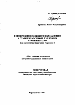 Автореферат по педагогике на тему «Формирование здорового образа жизни у старшеклассников в условиях семьи и школы», специальность ВАК РФ 13.00.01 - Общая педагогика, история педагогики и образования