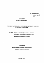 Автореферат по педагогике на тему «Технико-тактическая подготовка женских команд по хоккею с шайбой», специальность ВАК РФ 13.00.04 - Теория и методика физического воспитания, спортивной тренировки, оздоровительной и адаптивной физической культуры