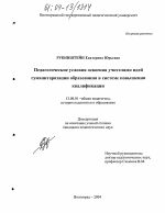 Диссертация по педагогике на тему «Педагогические условия освоения учителями идей гуманитаризации образования в системе повышения квалификации», специальность ВАК РФ 13.00.01 - Общая педагогика, история педагогики и образования