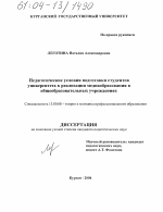 Диссертация по педагогике на тему «Педагогические условия подготовки студентов университета к реализации медиаобразования в общеобразовательных учреждениях», специальность ВАК РФ 13.00.08 - Теория и методика профессионального образования