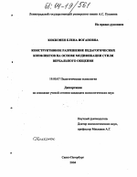 Диссертация по психологии на тему «Конструктивное разрешение педагогических конфликтов на основе модификации стиля вербального общения», специальность ВАК РФ 19.00.07 - Педагогическая психология