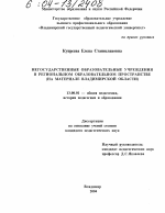 Диссертация по педагогике на тему «Негосударственные образовательные учреждения в региональном образовательном пространстве», специальность ВАК РФ 13.00.01 - Общая педагогика, история педагогики и образования