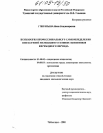 Диссертация по психологии на тему «Психология профессионального самоопределения безработной молодежи в условиях экономики переходного периода», специальность ВАК РФ 19.00.05 - Социальная психология