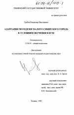 Диссертация по педагогике на тему «Адаптация молодежи малого сибирского города к условиям обучения в вузе», специальность ВАК РФ 13.00.01 - Общая педагогика, история педагогики и образования