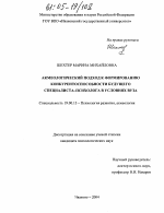 Диссертация по психологии на тему «Акмеологический подход к формированию конкурентоспособности будущего специалиста-психолога в условиях вуза», специальность ВАК РФ 19.00.13 - Психология развития, акмеология