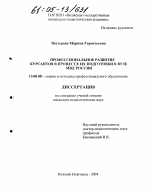 Диссертация по педагогике на тему «Профессиональное развитие курсантов в процессе их подготовки в вузе МВД России», специальность ВАК РФ 13.00.08 - Теория и методика профессионального образования