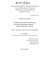 Диссертация по педагогике на тему «Историко-педагогический анализ развития музыкального образования в Чувашии второй половины XIX-XX веков», специальность ВАК РФ 13.00.01 - Общая педагогика, история педагогики и образования
