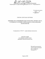 Диссертация по психологии на тему «Влияние регулятивной подструктуры личности на успешность профессиональной подготовки психологов», специальность ВАК РФ 19.00.07 - Педагогическая психология