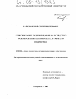 Диссертация по педагогике на тему «Региональное радиовещание как средство формирования патриотизма старшего подростка», специальность ВАК РФ 13.00.01 - Общая педагогика, история педагогики и образования