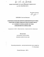 Диссертация по педагогике на тему «Совершенствование информационной подготовки учителей средних общеобразовательных школ в условиях региональной системы повышения квалификации», специальность ВАК РФ 13.00.01 - Общая педагогика, история педагогики и образования