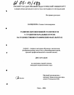 Диссертация по педагогике на тему «Развитие перспективной грамотности у студентов начальных курсов на художественно-графических факультетах», специальность ВАК РФ 13.00.02 - Теория и методика обучения и воспитания (по областям и уровням образования)