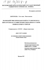 Диссертация по педагогике на тему «Взаимодействие преподавателей и студентов младших курсов как условие профессионального становления будущего учителя», специальность ВАК РФ 13.00.01 - Общая педагогика, история педагогики и образования