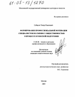 Диссертация по педагогике на тему «Формирование профессиональной мотивации специалистов по связям с общественностью в процессе вузовской подготовки», специальность ВАК РФ 13.00.08 - Теория и методика профессионального образования