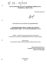 Диссертация по педагогике на тему «Формирование опыта межкультурного взаимодействия у курсантов военного вуза», специальность ВАК РФ 13.00.02 - Теория и методика обучения и воспитания (по областям и уровням образования)