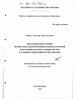 Диссертация по педагогике на тему «Педагогические основы профессиональной производственно-охранной подготовки рабочих и специалистов в условиях непрерывного образования», специальность ВАК РФ 13.00.08 - Теория и методика профессионального образования