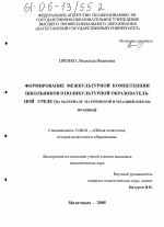 Диссертация по педагогике на тему «Формирование межкультурной компетенции школьников в поликультурной образовательной среде», специальность ВАК РФ 13.00.01 - Общая педагогика, история педагогики и образования