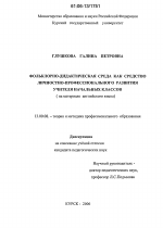 Диссертация по педагогике на тему «Фольклорно-дидактическая среда как средство личностно-профессионального развития учителя начальных классов», специальность ВАК РФ 13.00.08 - Теория и методика профессионального образования