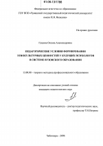 Диссертация по педагогике на тему «Педагогические условия формирования этнокультурных ценностей у будущих психологов в системе вузовского образования», специальность ВАК РФ 13.00.08 - Теория и методика профессионального образования