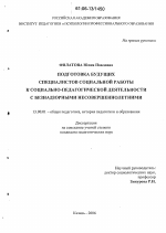 Диссертация по педагогике на тему «Подготовка будущих специалистов социальной работы к социально-педагогической деятельности с безнадзорными несовершеннолетними», специальность ВАК РФ 13.00.01 - Общая педагогика, история педагогики и образования