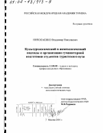 Диссертация по педагогике на тему «Культурологический и акмеологический подходы к организации гуманитарной подготовки студентов туристского вуза», специальность ВАК РФ 13.00.08 - Теория и методика профессионального образования