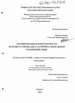 Диссертация по педагогике на тему «Формирование компетентности будущего специалиста в профессиональном взаимодействии», специальность ВАК РФ 13.00.08 - Теория и методика профессионального образования