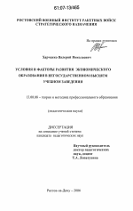 Диссертация по педагогике на тему «Условия и факторы развития экономического образования в негосударственном высшем учебном заведении», специальность ВАК РФ 13.00.08 - Теория и методика профессионального образования