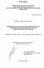 Диссертация по педагогике на тему «Формирование педагогической компетентности преподавателя высшей школы в системе дополнительного образования», специальность ВАК РФ 13.00.08 - Теория и методика профессионального образования