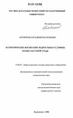 Диссертация по педагогике на тему «Патриотическое воспитание подростков в условиях поликультурной среды», специальность ВАК РФ 13.00.01 - Общая педагогика, история педагогики и образования