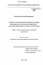 Диссертация по педагогике на тему «Развитие грамматической способности младших школьников на материале изучения темы "имя существительное" на уроках русского языка», специальность ВАК РФ 13.00.02 - Теория и методика обучения и воспитания (по областям и уровням образования)