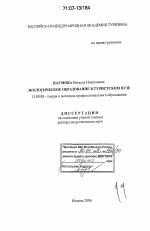 Диссертация по педагогике на тему «Экологическое образование в туристском вузе», специальность ВАК РФ 13.00.08 - Теория и методика профессионального образования