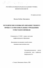 Диссертация по педагогике на тему «Методические основы организации учебного процесса в образовательных учреждениях туристского профиля», специальность ВАК РФ 13.00.08 - Теория и методика профессионального образования