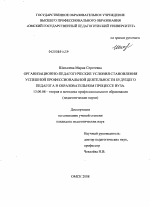 Диссертация по педагогике на тему «Организационно-педагогические условия становления успешной профессиональной деятельности будущего педагога в образовательном процессе вуза», специальность ВАК РФ 13.00.08 - Теория и методика профессионального образования