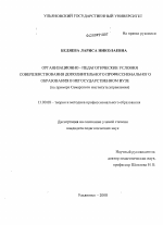 Диссертация по педагогике на тему «Организационно-педагогические условия совершенствования дополнительного профессионального образования в негосударственном вузе», специальность ВАК РФ 13.00.08 - Теория и методика профессионального образования