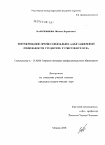 Диссертация по педагогике на тему «Формирование профессионально-адаптационной мобильности студентов туристского вуза», специальность ВАК РФ 13.00.08 - Теория и методика профессионального образования