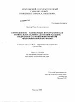 Диссертация по педагогике на тему «Коррекционно - развивающее пространство как оптимальное условие адаптации младших подростков с нарушениями речи при интегрированном обучении», специальность ВАК РФ 13.00.03 - Коррекционная педагогика (сурдопедагогика и тифлопедагогика, олигофренопедагогика и логопедия)